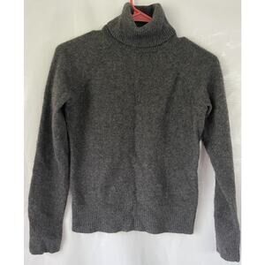 Ann Taylor 100% Cashmere Gray Turtleneck Pullover Sweater Size M